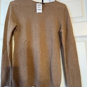 Charter Club Camel Crew Neck Cashmere Sweater